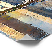 Willkommensschild zur Hochzeit mit Skyline von San Poster (Ecke)