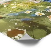 Willkommensschild zur Ruhestandsparty mit Bergblum Poster (Ecke)