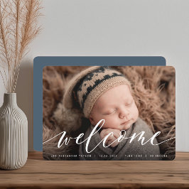 Willkommensschrift | Ankündigung von Foto zur Gebu