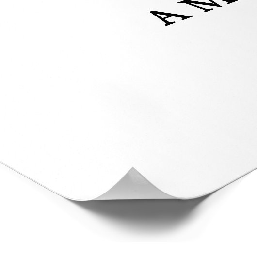 Willkommenssignatur Wählen Sie Ihre Größe Brushed  Poster (Ecke)