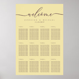 Willkommenssitzordnung für die Hochzeit mit Midnig Poster