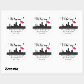 Willkommenstasche Chicago Wedding Stickers (Blatt)