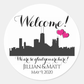 Willkommenstasche Chicago Wedding Stickers