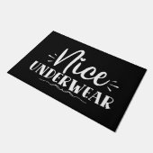 Willkommenstür matte Nice Unterwäsche Schwarz-weiß (Schrägansicht)