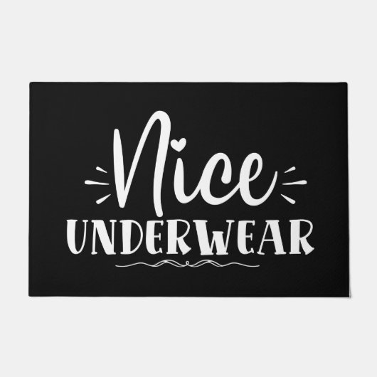 Willkommenstür matte Nice Unterwäsche Schwarz-weiß (Vorderseite)