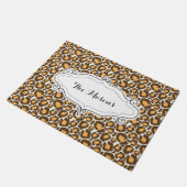Willkommenstürme {Leopardenprint} Fußmatte (Schrägansicht)