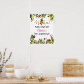 Willkommensunterschrift für die Tropical Birthday  Poster (Küche)