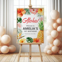 Willkommensunterschrift für die tropische Hawaiian