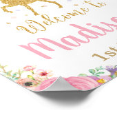 Willkommensunterschrift von Unicorn und Fairy Birt Poster (Ecke)