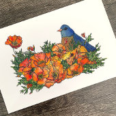 Willkommensvogel und Blume zum Herunterladen Poster