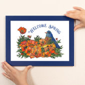 Willkommensvogel und Blume zum Herunterladen Poster