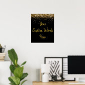 Willkommenszeichen für das Party Custom Black & Go Poster (Heimbüro)