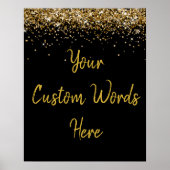 Willkommenszeichen für das Party Custom Black & Go Poster (Vorne)