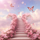 Willkommenszeichen für die Butterfly-Treppe Poster