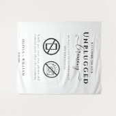 Willkommenszeichen für Hochzeiten ohne Steckverbin Wandteppich (Vorderseite (Horizontal))