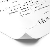 Willkommenszeichen für nicht angesteckte Hochzeits Poster (Ecke)