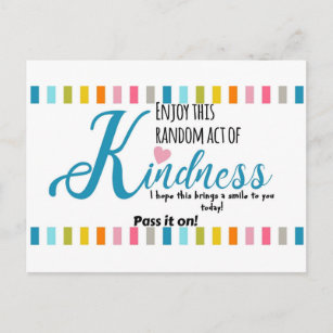 Willkürliche Freundlichkeit Postkarte