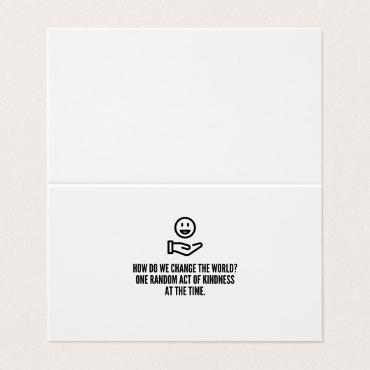 Willkürliche Freundlichkeit Visitenkarten (Außenseite Aufgefaltet)