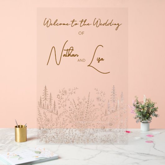 Willkürliche Hochzeits-Willkommensschild Acrylschild (Hochzeit)
