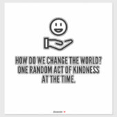 Willkürlicher Akt der Freundlichkeit Aufkleber (Blatt)