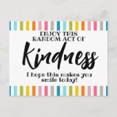 Willkürlicher Akt der Freundlichkeit Postkarte (Vorderseite)