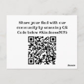 Willkürlicher Akt der Freundlichkeit Postkarte (Rückseite)