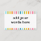 Willkürlicher Akt der Freundlichkeit Visitenkarte (Rückseite)