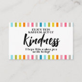 Willkürlicher Akt der Freundlichkeit Visitenkarte (Vorderseite)