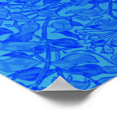 Willliam Morris - Honeysuckle in Blau Poster (Ecke)