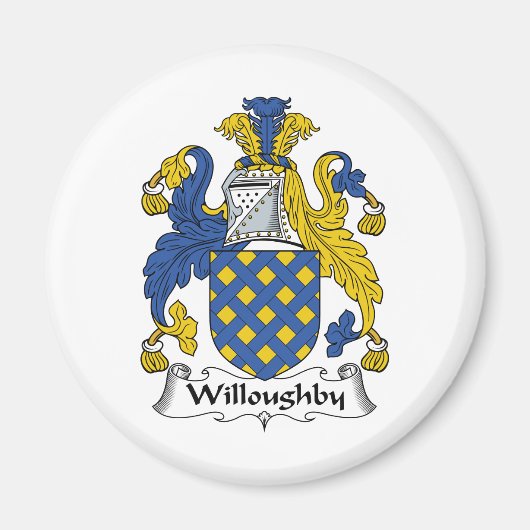 Willoughby Familienwappen Magnet (Vorne)