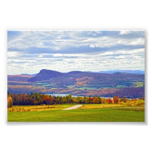 Willoughby-See, Vermont, im Herbst Fotodruck (Vorne)