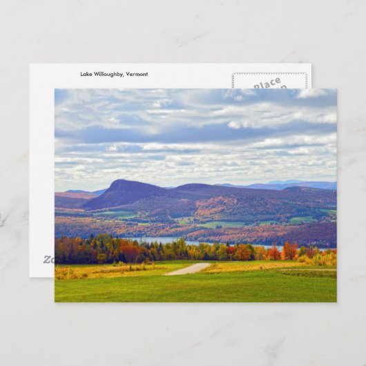 Willoughby-See, Vermont, im Herbst Postkarte (Vorne/Hinten)