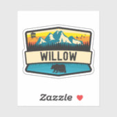 Willow, Alaska Aufkleber (Blatt)