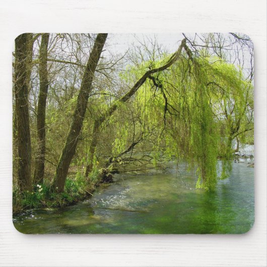 Willow am Fluss Test Hampshire Mousepad (Vorne)