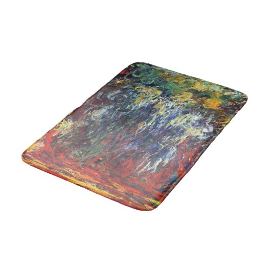 Willow am Giverny (von Claude Monet) Badematte (Schrägansicht)