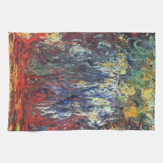 Willow am Giverny (von Claude Monet) Geschirrtuch (Horizontal)
