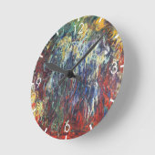 Willow am Giverny (von Claude Monet) Runde Wanduhr (Winkel)