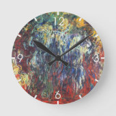 Willow am Giverny (von Claude Monet) Runde Wanduhr (Vorderseite)