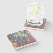 Willow am Giverny (von Claude Monet) Steinuntersetzer (Seitenansicht)