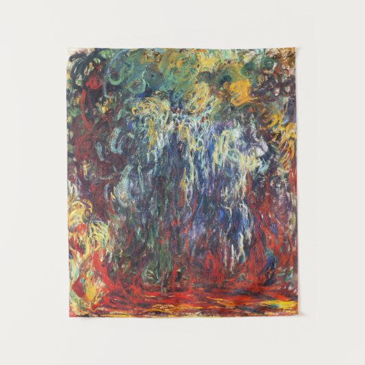Willow am Giverny (von Claude Monet) Wandteppich (Vorderseite)