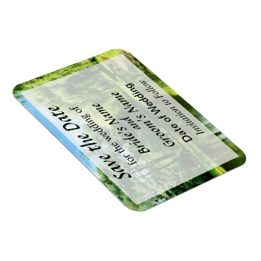 Willow am See Save the Date Magnet (Rechte Seite)