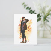 Willow Autumn Postcard Postkarte (Stehend Vorderseite)