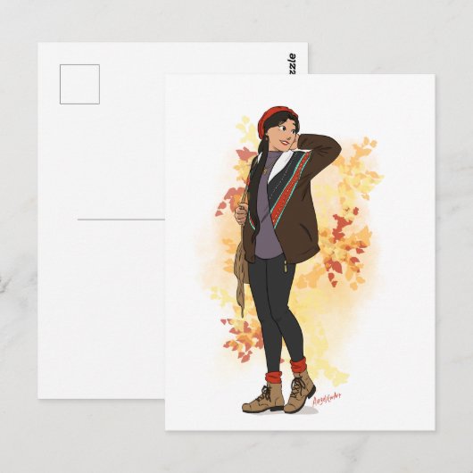 Willow Autumn Postcard Postkarte (Vorne/Hinten)