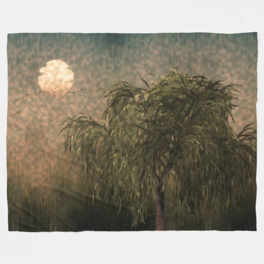 Willow bei Sunset Fleecedecke (Vorderseite (Horizontal))