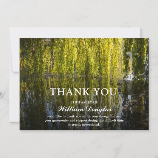 Willow Beileid Vielen Dank Einladung (Vorderseite)