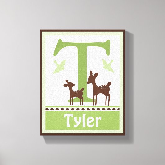 Willow Bio Deer Leinwand Letter Name Print 8x10 (Vorderseite)
