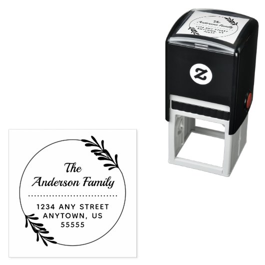 Willow Blätter | RÜCKSENDEADRESSE Permastempel (Beispiel)