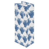 Willow Blue und White Ginger Jars Jar Geschenktüte Für Weinflaschen (Rückseite Schrägansicht)