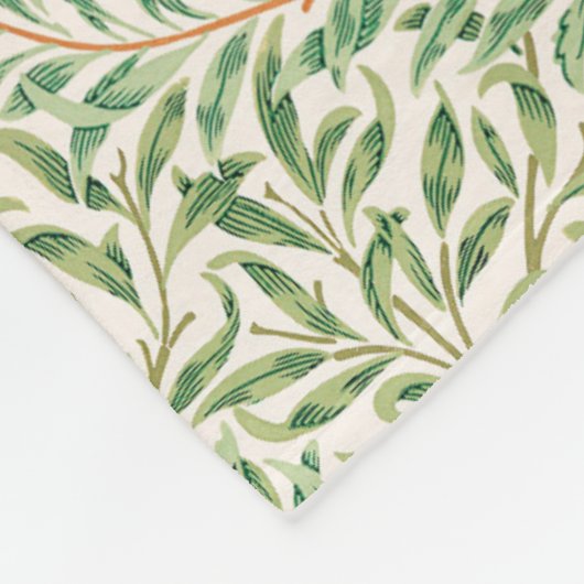 Willow Bough von William Morris Fleece Blanket (Ecke)