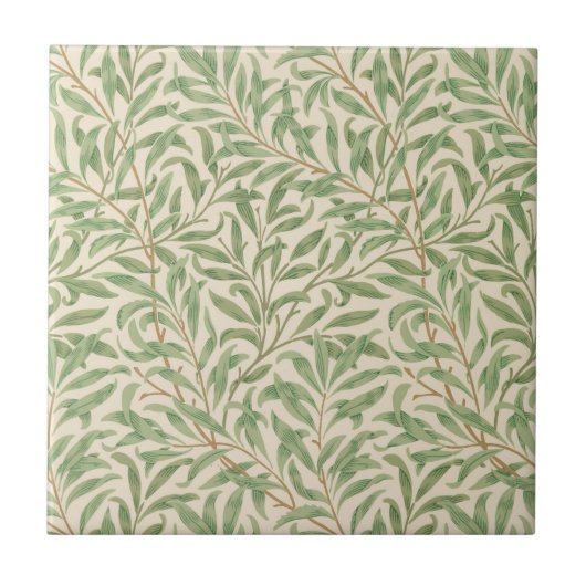 Willow Bough (von William Morris) Keramik Tile Fliese (Vorderseite)